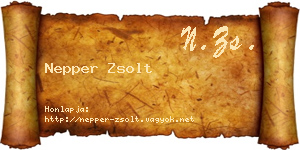 Nepper Zsolt névjegykártya